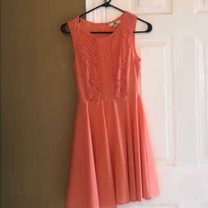 Peach summer skater dress